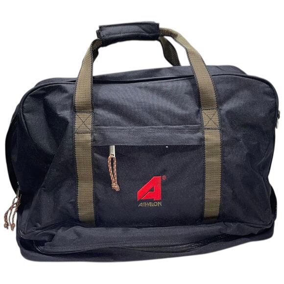 ATHALON Black Duffel Carryall Weekender Overnigt Bag - Picture 1 of 7